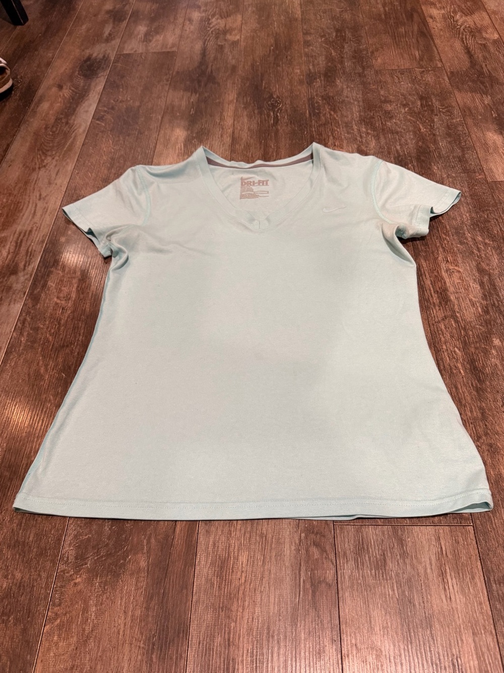 Nike Women's Pale Aqua V-Neck Short Sleeve Tee